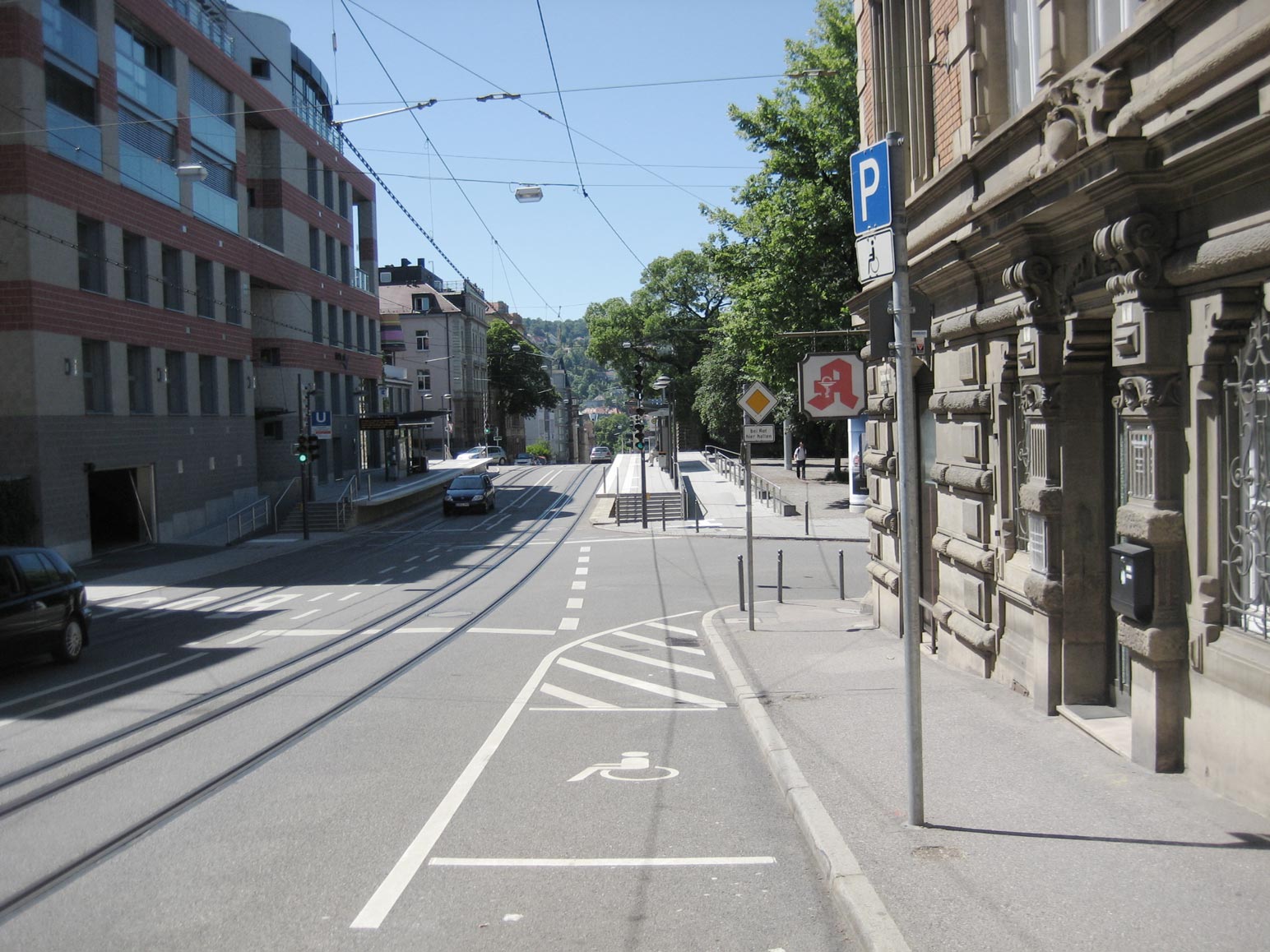 Einbindung der Haltestelle in den Straßenraum