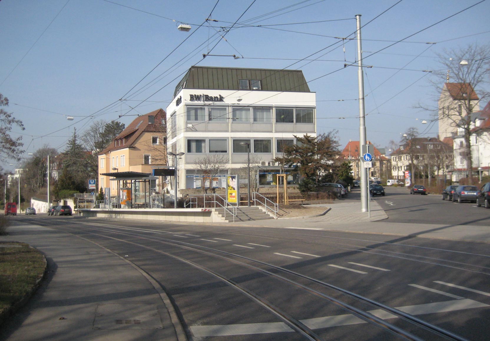 Haltestelle Bubenbad im Umfeld