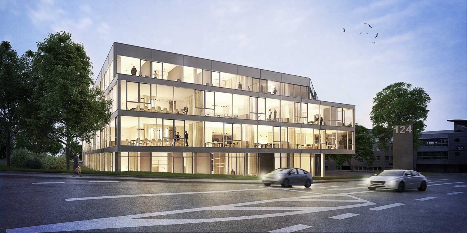 Das Bürozentrum Valley One24 in der Talstraße wird ›Winner‹ beim Iconic Award in der Kategorie Innovative Interior und wurde mit dem Effizienzpreis Bauen & Modernisieren 2022 des Landes Baden-Württemberg ausgezeichnet.
